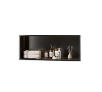 Étagère de douche en acier inoxydable étanche noire pour articles de toilette, shampooing et accessoires de bain, 70 x 28 x 12,5 cm, solution de rangement simple couche