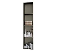 Étagère de douche en acier inoxydable mat - Économie d'espace - Cubby nizer pour salle de bain Pas besoin de carrelage Gris 1200 x 280 x 125 mm Solution de rangement durable et résistante à la rouille