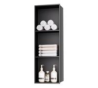 Étagère de douche en acier inoxydable noir mat - Pas d'installation de carrelage nécessaire Rangement mural pour salle de bain et douche élégante