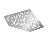 Étagère de douche en acier inoxydable pentagonale, brossée, sans barre - TI-SHELF PENTA