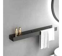 Étagère de douche en acier inoxydable SUS 304 étanche et adhésif pour salle de bain, chambre à coucher, salon, cuisine, bureau, buanderie - Gris Design