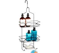 Vilde Étagère de douche à suspendre pour douche à effet pluie - Organiseur pour accessoires de salle de bain - Noir - En métal - 61 x 28,5 x 12,5 cm