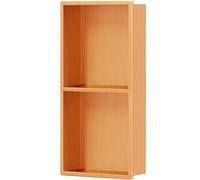 Étagère de douche encastrée en acier inoxydable 304 pour salle de bain - Armoire de rangement intégrée - Finition or rose - 700 x 280 x 125 mm