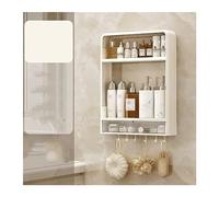 Étagère de douche Étagère de rangement for salle de bain deux couches avec tiroirs Étagère de rangement murale en plastique Table de lavage Produits de soins de la peau Étagère de rangement Étagère de