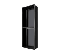 Étagère de douche étanche en acier inoxydable 1/2/3/4 niveaux de salle de bain sans carrelage Design moderne Noir 70 x 28 x 12,5 cm