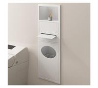 Étagère de douche étanche en acier inoxydable avec poubelle encastrée pour salle de bain Essentials Blanc 63 x 20 x 13,5 cm