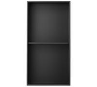 Étagère de douche étanche en acier inoxydable, rangement encastré pour salle de bain pour shampooing et articles de toilette, facile à installer, noir, 32 x 62 x 12,5 cm - Nizer en métal durable