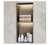 Étagère de douche lumineuse en acier inoxydable étanche pour douche moderne et accès facile