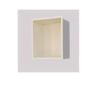 Étagère de douche moderne en acier inoxydable - Rangement mural vertical pour salle de bain, cuisine, couloir - Design élégant blanc 32 x 32 cm