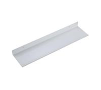 Étagère de douche moderne en aluminium noir - Organiseur de rangement mural flottant de 50 cm, solution d'étagère de salle de bain décorative en métal