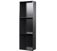 Étagère de douche murale en acier inoxydable 304 pour salle de bain Noir 900 x 280 x 125 mm