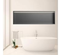 Étagère de douche murale en acier inoxydable avec éclairage LED pour salle de bain - Pas besoin de carrelage - Design moderne étanche - Solution d'économie d'espace