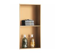 Étagère de douche murale en acier inoxydable étanche pour la maison et l'hôtel, design encastré, or rose, 68 x 30 x 15 cm, parfait pour les appartements et les salles de bains modernes