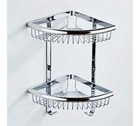 Étagère de douche murale en bronze antique - 2 niveaux d'angle de salle de bain, baignoire Sto peu encombrante pour un accès facile, design multifonction