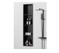 Étagère de douche murale encastrée - Solution de rangement verticale pour salle de bain - Pas besoin de carrelage
