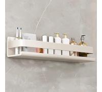 Étagère de douche murale - Étagère de rangement amovible avec garde-corps pour salle de bain, cuisine ou coiffeuse - Gris 7 x 40 cm