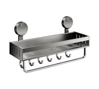 Étagère de douche murale rectangulaire sans perçage avec ventouses pour salle de bain et cuisine Solution d'économie d'espace