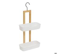 Etagère de douche Natureo 2 niveaux bois et blanc - 5 five simply smart