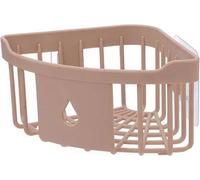 Etagère de douche Panier de douche Tablette Sans Percer Etagère de salle de bain Etagère de douche Etagère d'angle Organisateur, Couleur:Rose, Quantité:3 pièces