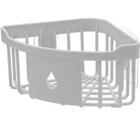 Etagère de douche Panier de douche Tablette Sans Percer Etagère de salle de bain Etagère de douche Etagère d'angle Organisateur, Couleur:Blanc, Quantité:1 pièce
