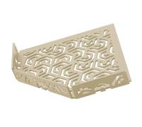 Étagère de douche pentagonale en aluminium, couleur sable, avec barre de retenue - TI-SHELF PENTA