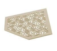 Étagère de douche pentagonale en aluminium, couleur sable, sans barre de retenue - TI-SHELF PENTA