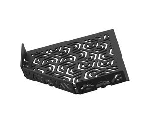Étagère de douche pentagonale en aluminium, noir, avec barre de retenue - TI-SHELF PENTA