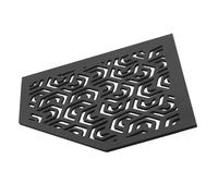 Étagère de douche pentagonale en aluminium, noir, sans barre de retenue - TI-SHELF PENTA
