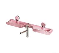 Étagère de douche peu encombrante avec fixation à ventouse et drainage creux pour un rangement au sec et bien rangé (rose)