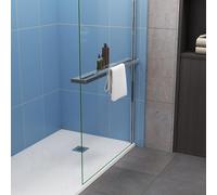 Étagère de Douche pour paroi de Douche à l'italienne 100cm, en Aluminium chromé Brillant, en kit Complet