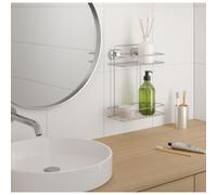 Étagère de douche Reflet LUXY & Vaccum Fix, argent