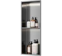 Étagère de Douche sans Rebord pour Niche Murale de Salle de Bain étagère de Rangement préfabriquée pour Salle d'eau Cuisine et Salon élégante et Fonctionnelle