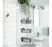 Generique Étagère de douche suspendue 30x15x(67-105) cm aluminium