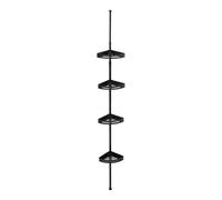 5five Étagère de douche télescopique Blackalu – rectangle aluminium Noir L20,5×P20,5×H240 cm