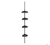 5five Étagère de douche télescopique Blackalu – rectangle aluminium Noir L20,5×P20,5×H240 cm