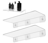 Étagère de fenêtre 2pcs, 16x6x2 Extension de Rebord fenêtre Acrylique Transparent pour Les Plantes, Porte-Plante intérieure d'aspiration pour kit Micro-Verts, Pots démarrage graines