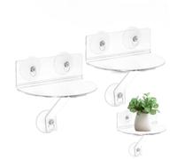 Étagère de fenêtre en Acrylique pour, Rebord à Ventouse, Design Transparent Durable, Installation Facile sans perçage, Extension de seuil idéale pour l'organisation de la Salle de Bain, 20 x