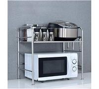 Étagère de four à micro-ondes en acier inoxydable 304 facile à installer avec structure en rail - Solution de rangement à une couche pour la maison et la cuisine