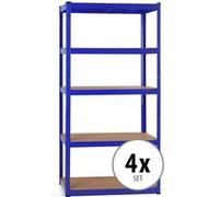 Étagère de hangar planche HR-175 BU Heavyrack de Stagecaptainen en bois bleu á 4x Set Bleu G