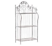 Étagère de Jardin à Plantes en Métal Intérieur Salle de Bain Gris Visano