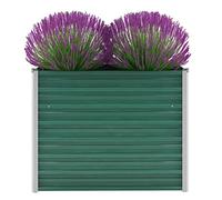 Étagère de jardin, parterre d'herbes, table de balcon, plate-bande surélevée de jardin, en acier galvanisé, 100 x 40 x 77 cm, verte, solution idéale pour un jardinage peu encombrant et des plantes