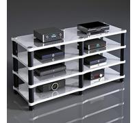 Étagère de jeu robuste et support audio - Support multimédia pour vidéoprojecteurs et jeux DVD - Rangement polyvalent sous la télévision pour salon, salle de jeux et studio de musique (120 x 48 cm)