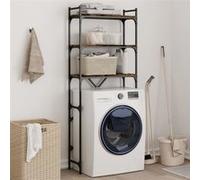 Étagère de lave linge chêne fumé 67x25x163 cm bois d ingénierie Smoked oak G