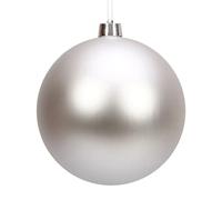 Étagère de lit - 20,3 cm - Grande boule de Noël en plastique incassable - Couleur or bonbon - Pour créer une atmosphère de vacances amusante - Support de fenêtre - Argenté - Taille unique