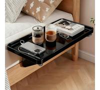 Étagère de lit à suspendre, 32*23,3*5,3cm Table de chevet à suspendre avec fente pour câble de chargement, étagère de chevet, table de chevet à clipser, étagère de rangement lit pour canapé, canapé
