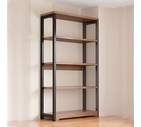 Étagère de Meuble Rangement Multicouche au Sol pour Petit Bureau, Rangement Express pour Balcon, Cuisine, étagère Divers Contre Le Mur Organisateur(Brown,49 * 30 * 127cm)
