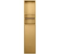Étagère de niche de douche avec compartiment à mouchoirs, armoire de rangement pour brosse de toilette, étagère encastrée en acier inoxydable pour organisateur de salle de bain