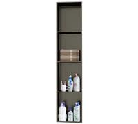 Étagère de niche en acier inoxydable - Kit d'installation mural - TileReady - Décoration de salle de bain moderne - Gris - 28 x 120 x 12,5 cm - Parfait pour économiser de l'espace