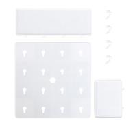 Étagère de paroi perfacturée adhésive de 40 cm, 2,5 kg sans Drive Organisateur avec 4 Crochets, système de Stockage Multi-pièces PP pour dortoirs Appartements (Blanc)