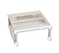 Étagère de penderie extensible blanche - Étagère réglable superposée, design robuste, s'adapte aux placards de 64 à 80 cm de longueur, 23 cm de hauteur, 35 à 45 cm de largeur, idéale pour les